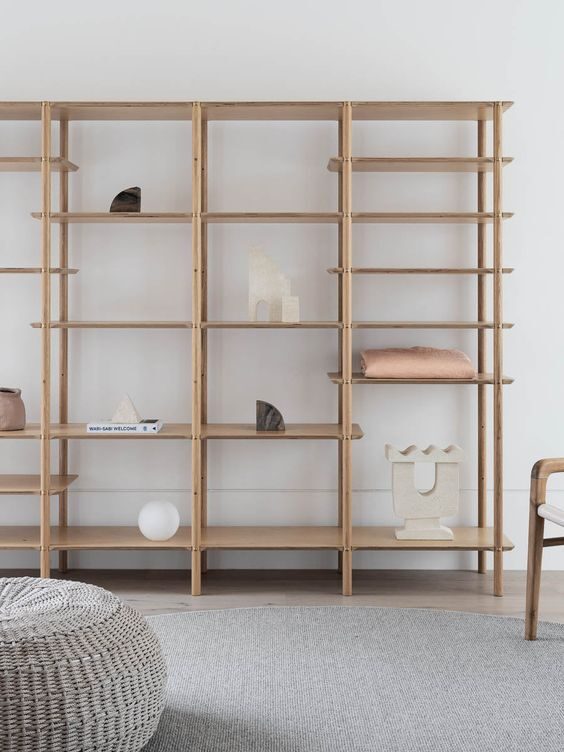 Tall shelving for maximizing small spaces