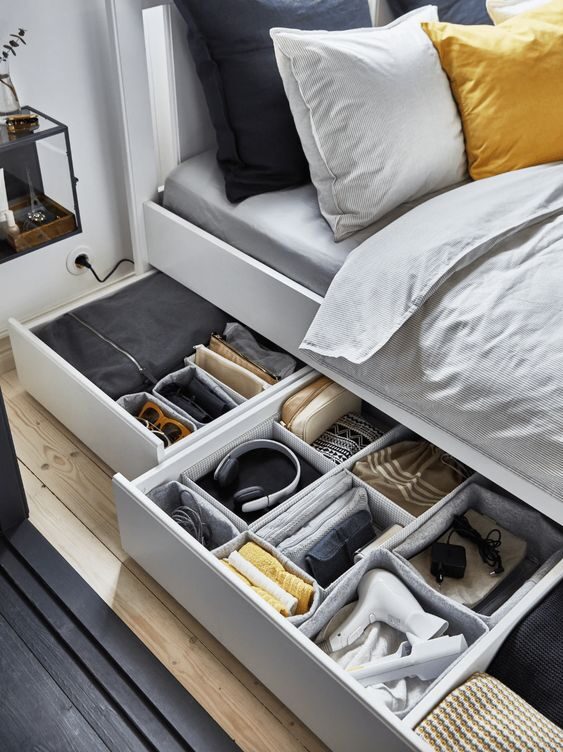 maximizing small spaces - bed storage