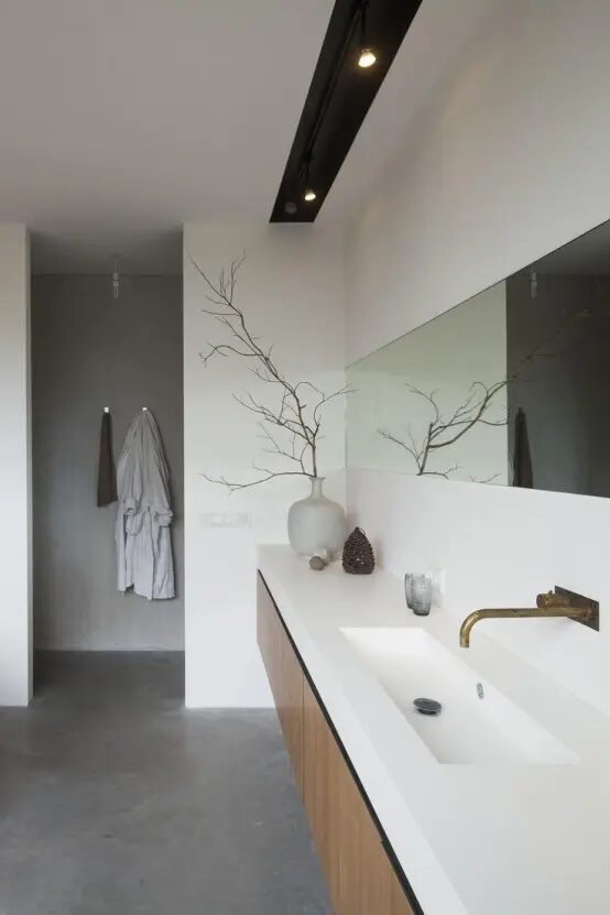 Minimalist Design Elements for Bath Counter