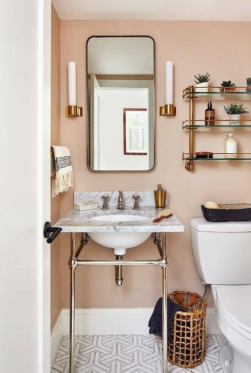 Glass Shelves: Elegance in Over the Toilet Storage Ideas
