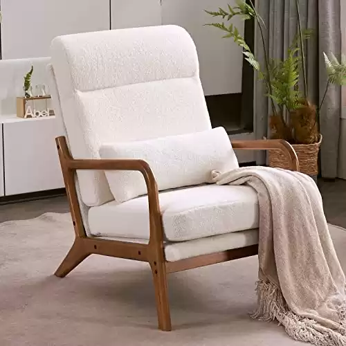 pazezog Accent Chair for Living Room, Mid-Century Modern Upholstered Armchair