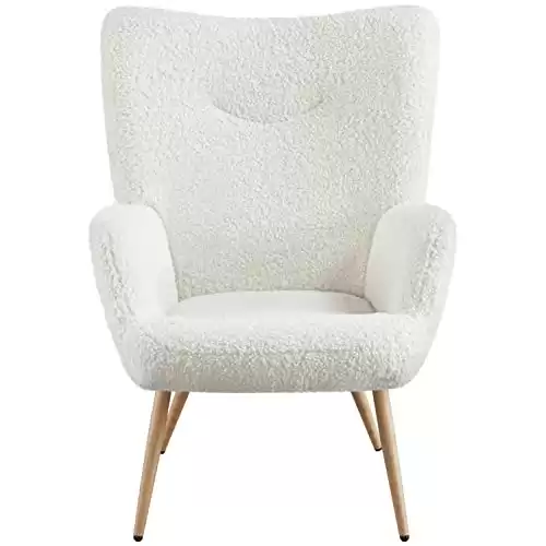 Yaheetech Boucle Fabric Accent Chair