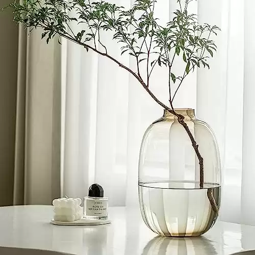 GeLive Brown Glass Vase