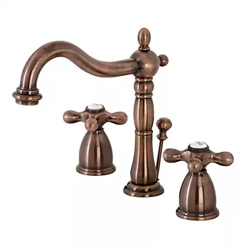 Kingston Brass Heritage Widespread Bathroom Faucet, Antique Copper